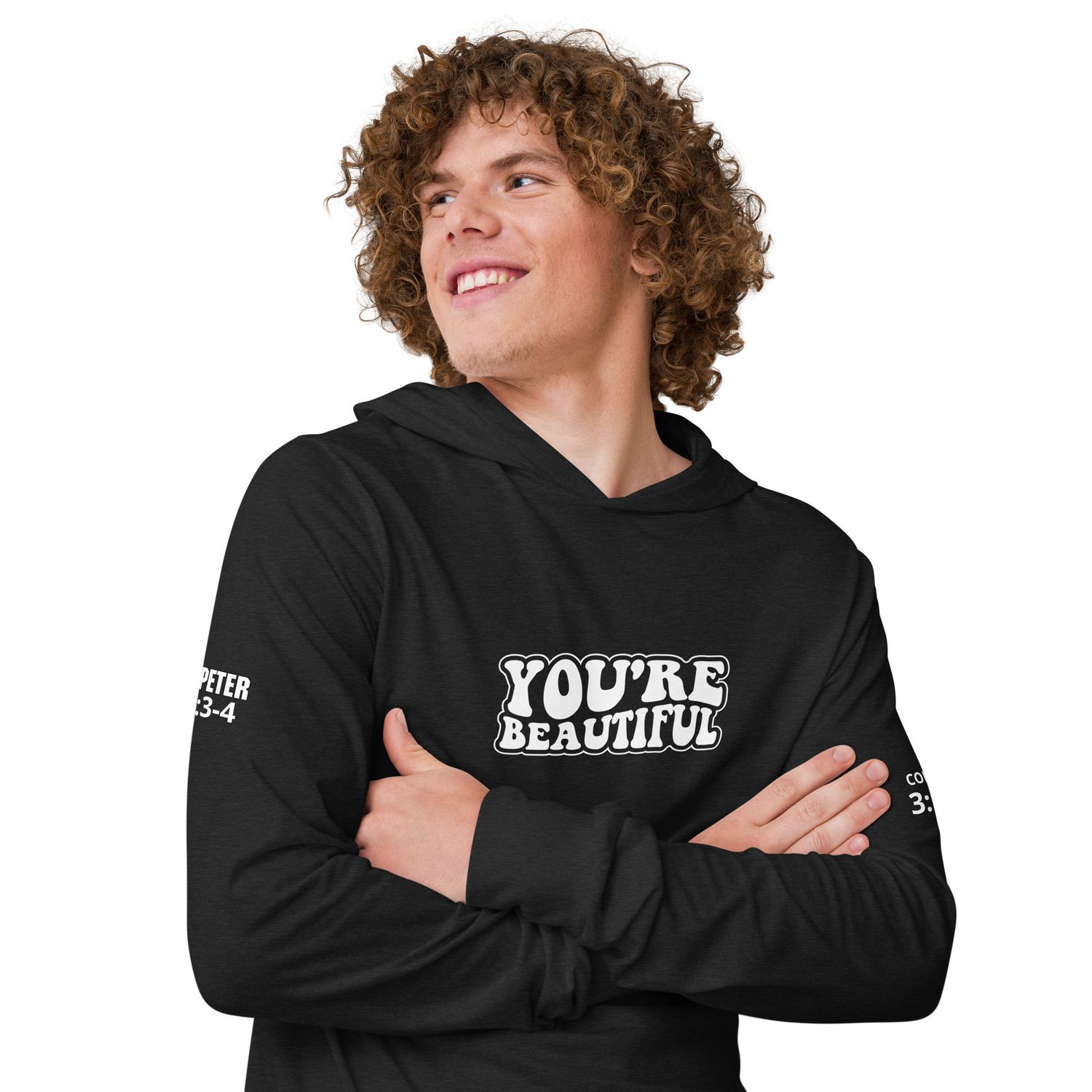 You&#39;re Beautiful Hooded long-sleeve tee
