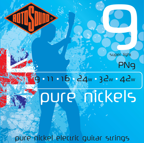 RotoSound Pure Nickel Electric Guitar Strings 9 Gauge