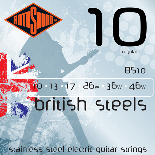 RotoSound British Steels Electric Guitar Strings 10 Gauge