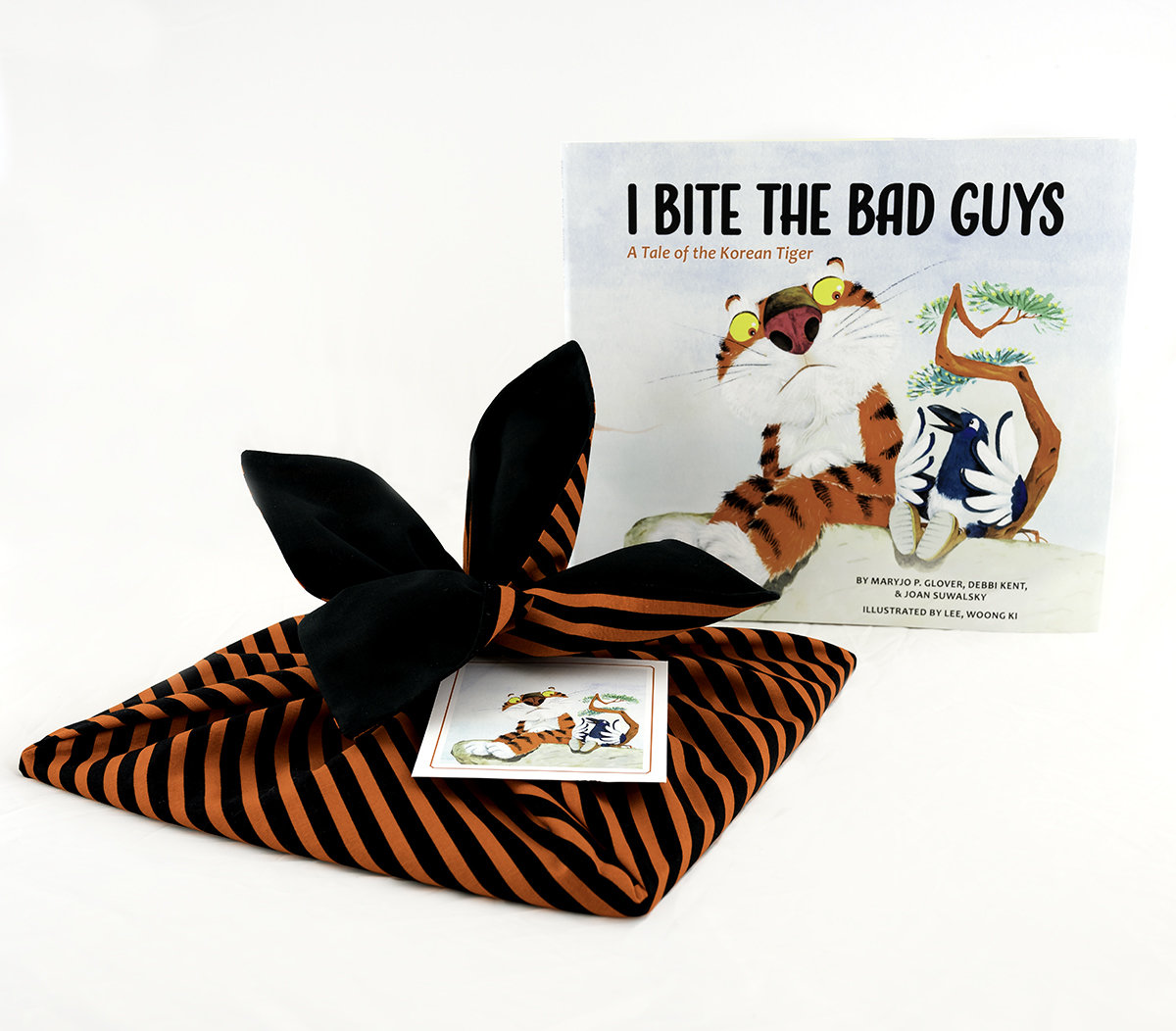"I Bite the Bad Guys" Book wrapped in a bojagi (Korean wrapping cloth) 00003