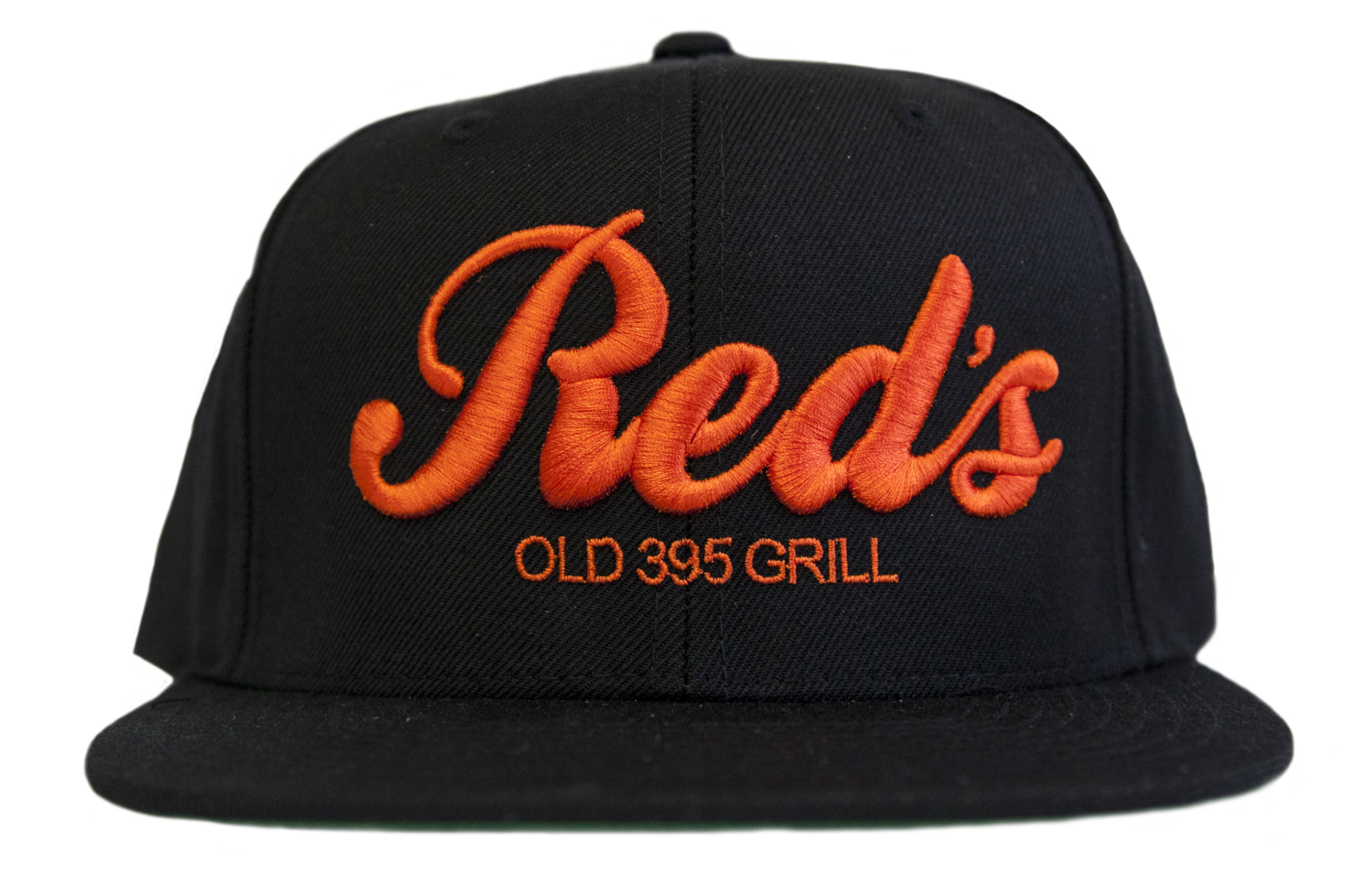 Black & Orange Embroidered Snapback Hat