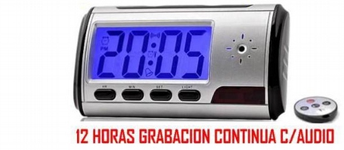 Reloj Camara Espia 12horas Grabacion Continua 32gb Sensor De Movimiento Calidad Hd