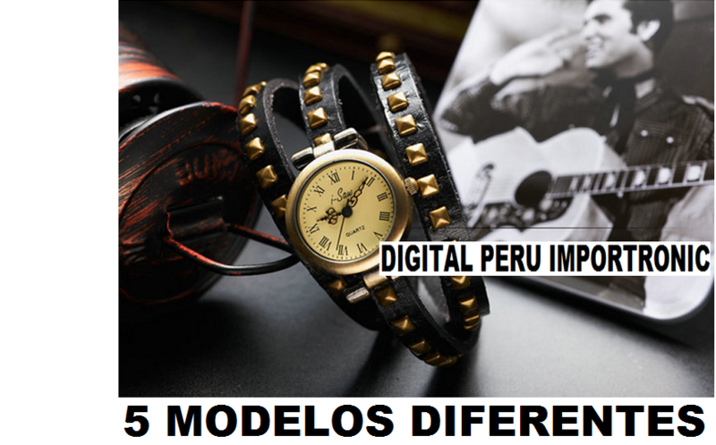 Reloj Pulsera Para Mujer de Cuero - Varios Diseños y Colores - Esta de Moda