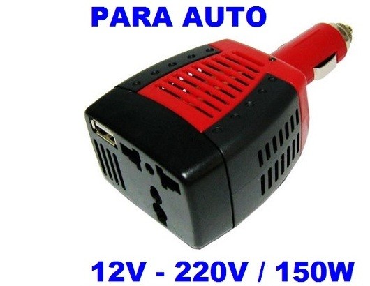 Inversor De Corriente Para Auto 12v - 220v 150w / Conecta tu Laptop o Cualquier electronico al auto