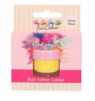 FunCakes Edible FunColours Dust - Lemon Yellow - FunCakes Edible FunColours Dust - Lemon Yellow -