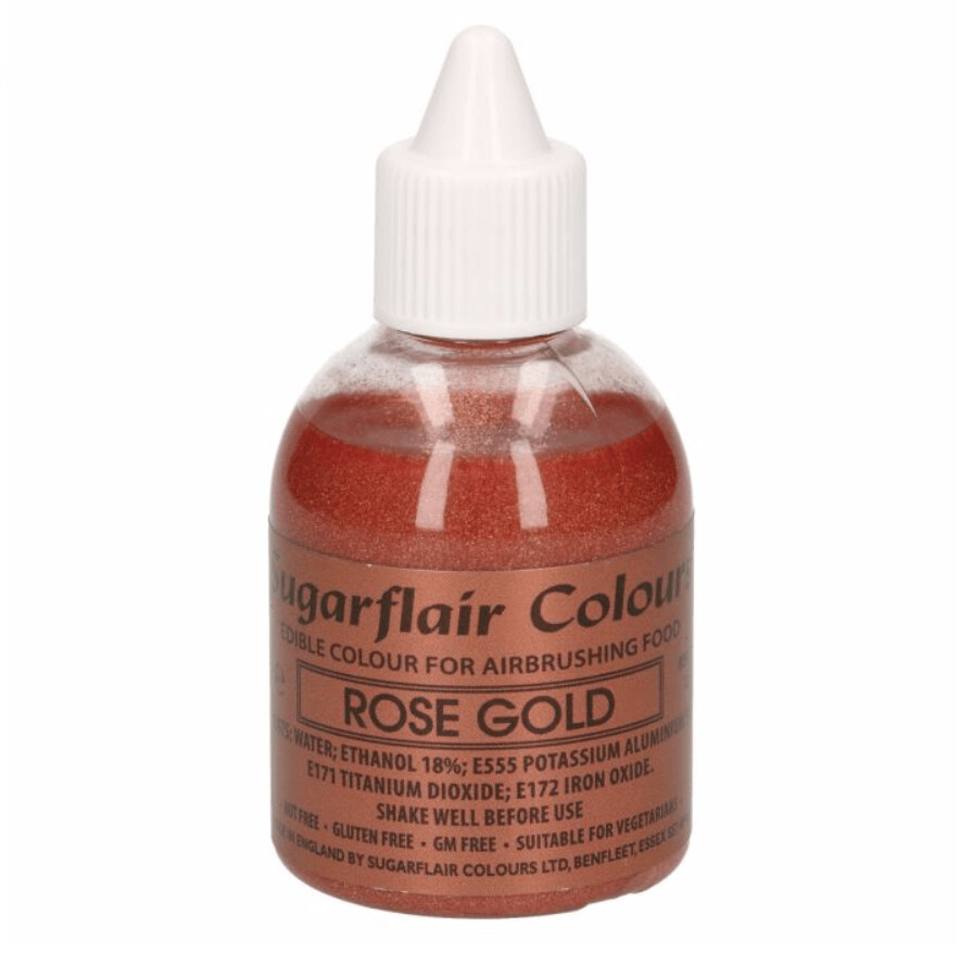 Sugarflair Airbrush Colouring-Glitter Rose Gold- 60ml