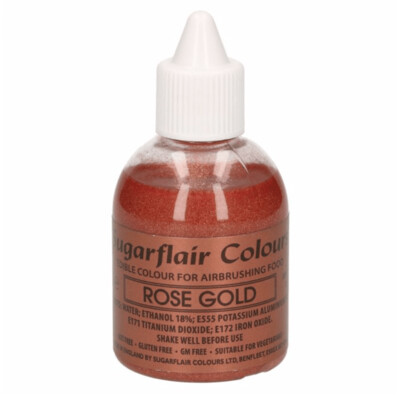 Sugarflair Airbrush Colouring-Glitter Rose Gold- 60ml