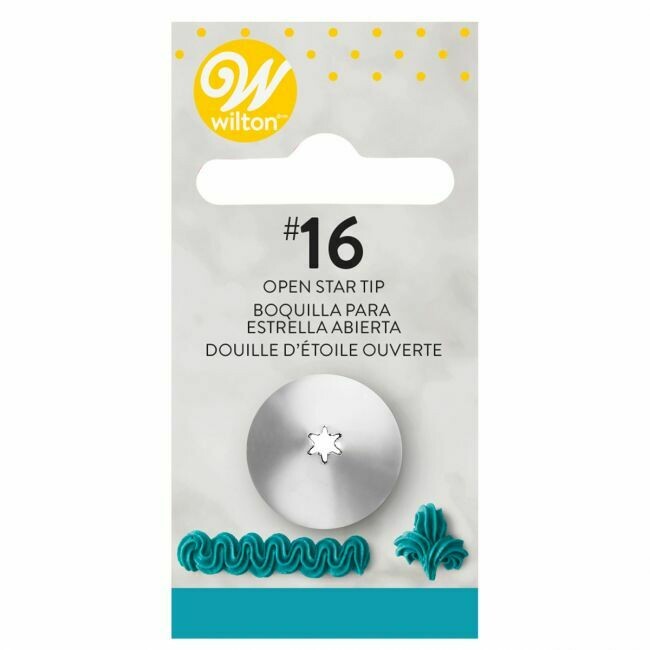 Wilton Decorating Tip #016 Open Star Carded Wilton Decorating Tip #016 Open Star Carded