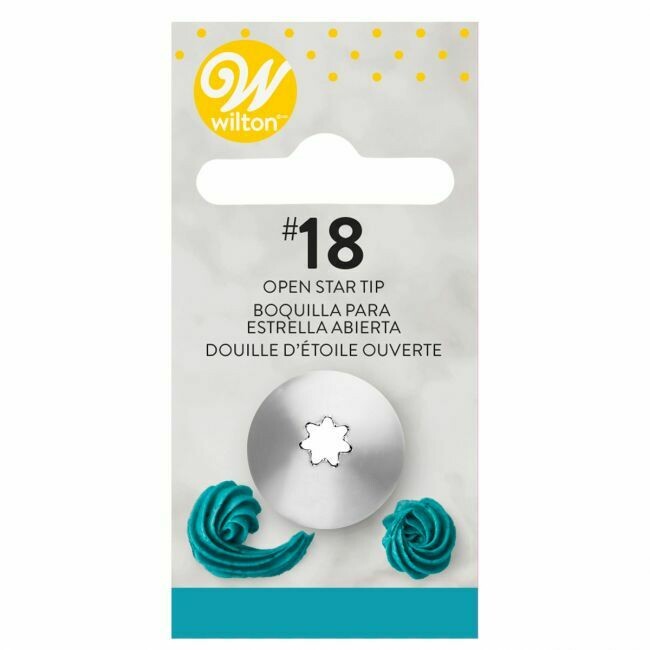 Wilton Decorating Tip #018 Open Star Carded Wilton Decorating Tip #018 Open Star Carded