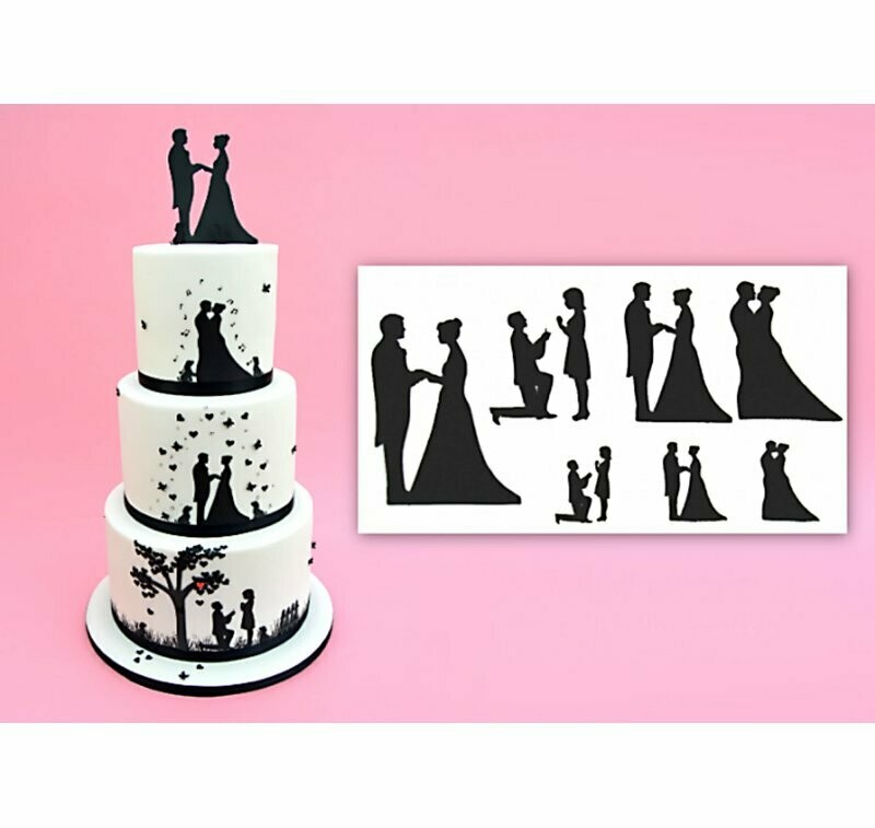 Patchwork Cutters Wedding Silhouette Cutter Set Patchwork Cutters Wedding Silhouette Cutter Set