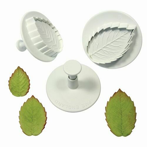 PME ROSE LEAF PLUNGER CUTTER SET/3 LARGE SIZE PME ROSE LEAF PLUNGER CUTTER SET/3 LARGE SIZE