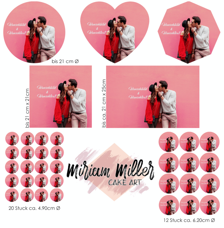 Tortenaufleger - Tortenbild - Fototorte Muffins -  Cake individuell Wunschtext und Foto