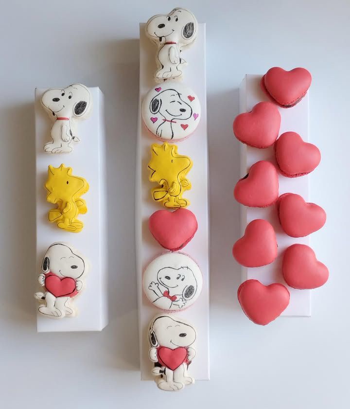 Snoopy 3 piezas - Macarrons San Valentin - Puebla y Cholula