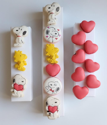 Corazones 8 piezas - Macarrons San Valentin - Puebla y Cholula