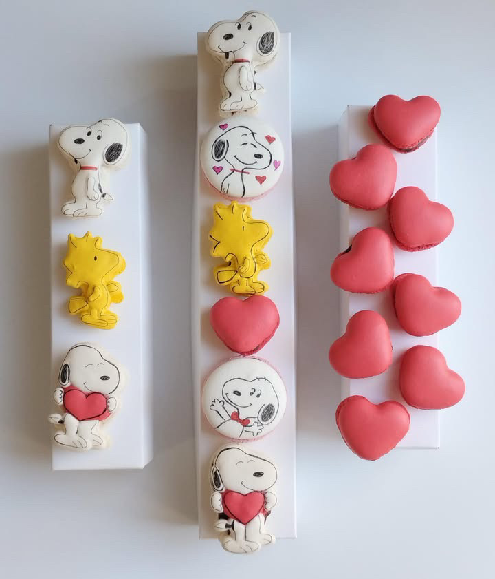 Snoopy 6 piezas - Macarrons San Valentin - Puebla y Cholula
