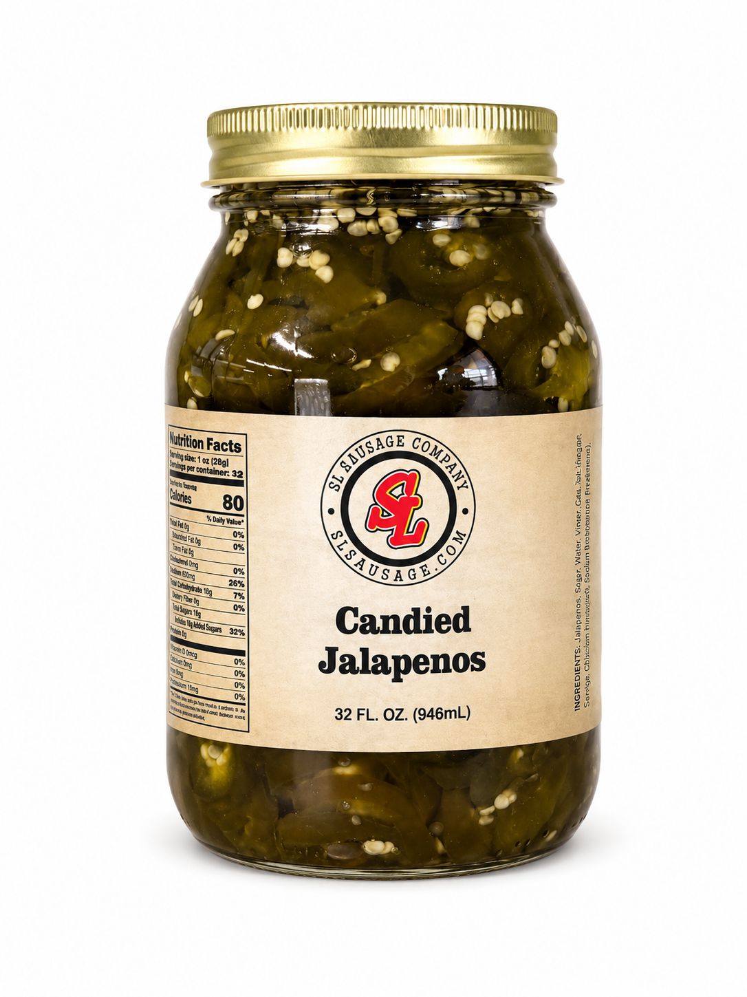 Candied Jalapeños - 32 oz