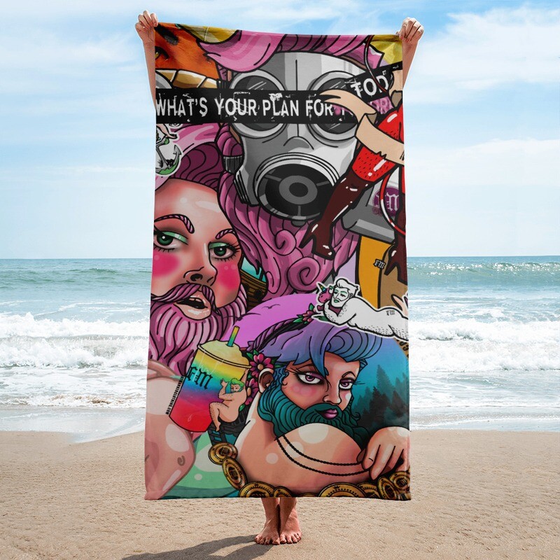 FatMarker All-Over Print Towel