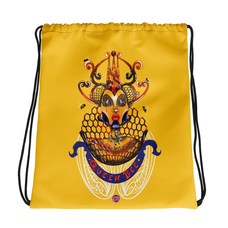 Queen Bee by Spencer P. Meyers: Drawstring Bag