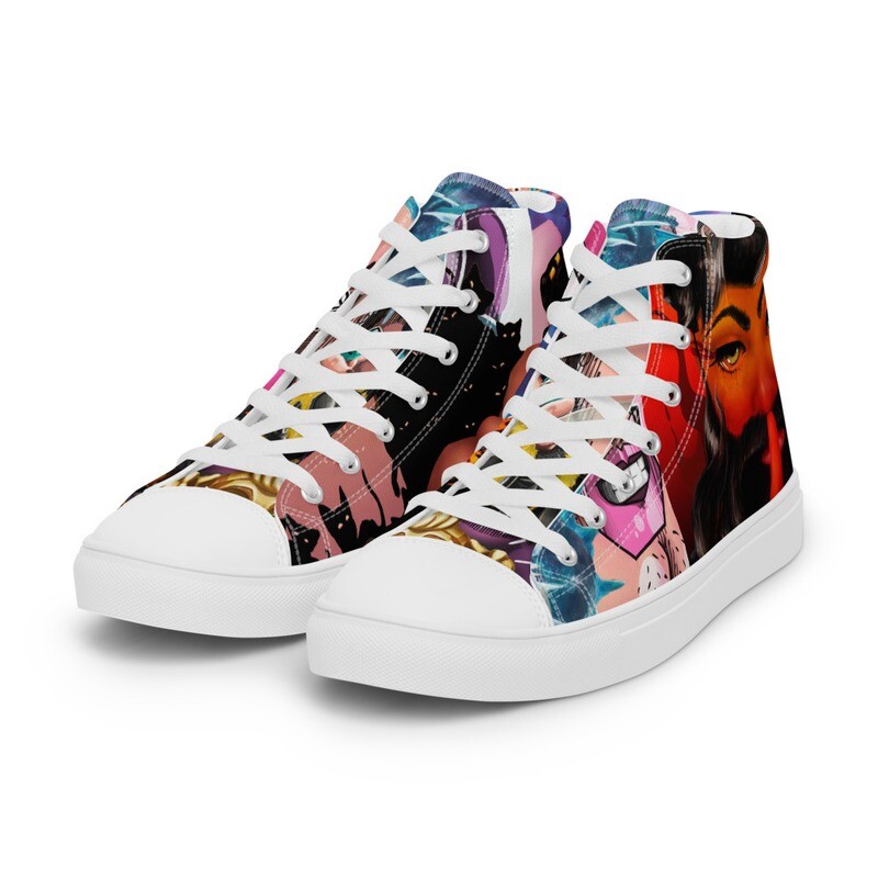 FatMarker RE All-Over Print Men’s High Top Canvas Shoes
