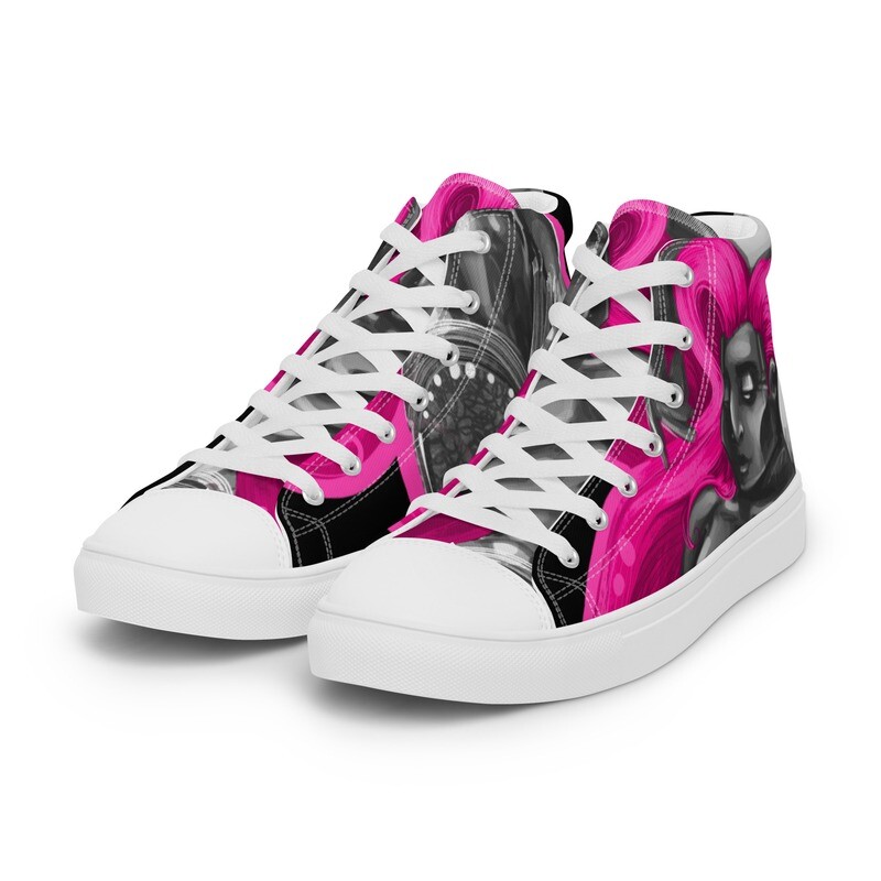 Touch of Pink by Spencer P. Meyers All-Over Print Men’s High Top Canvas Shoes Touch of Pink by Spencer P. Meyers All-Over Print Men’s High Top Canvas Shoes