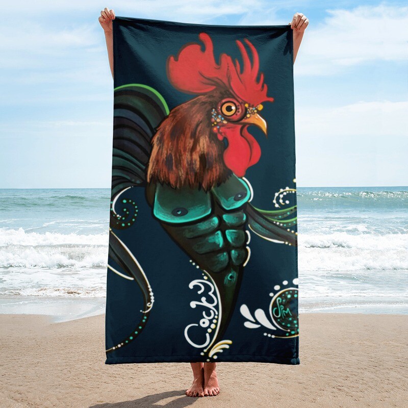 Cocky by Spencer P. Meyers: Beach Towel