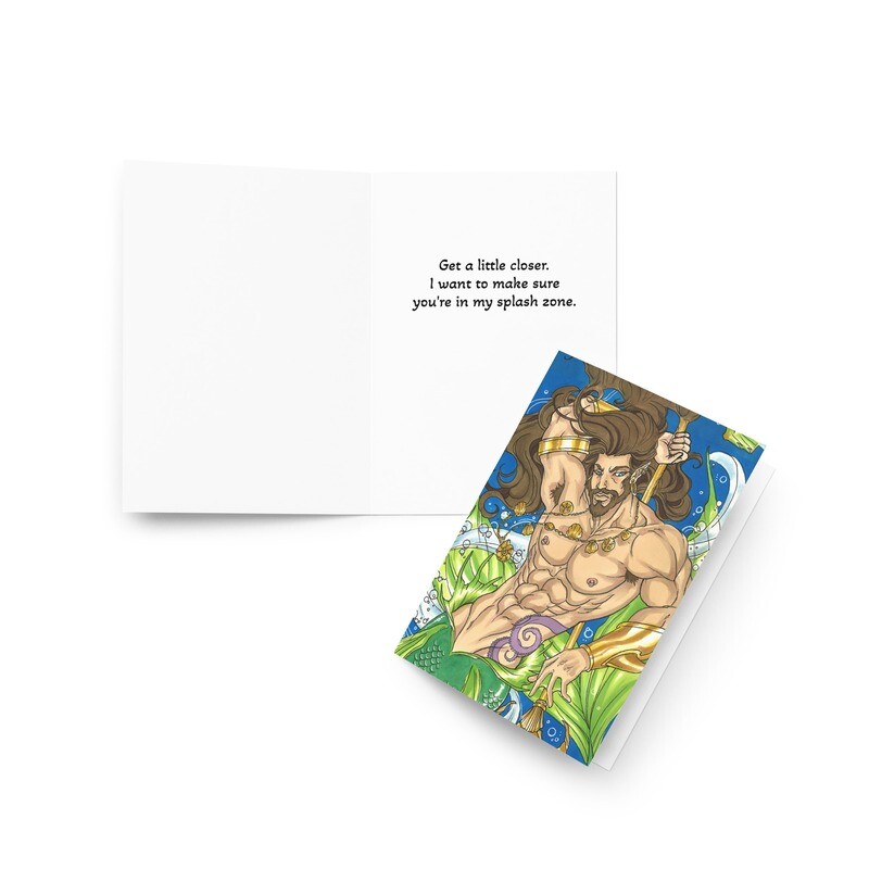 Romantic Greeting Card: Aqua Daddy Design by Juan Antonio Fontanez