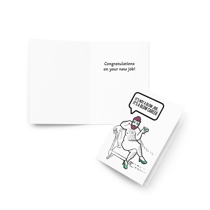 New Job Greeting Card: Temptation Design by Jason G. Layman