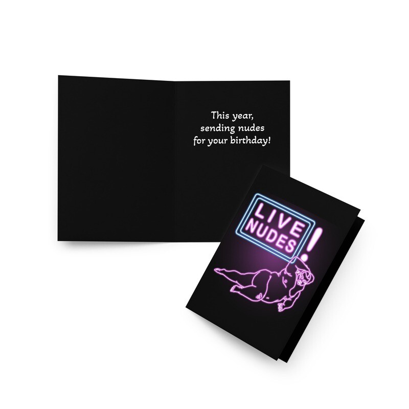 Birthday Greeting Card: Live Nudes Design by Jason G. Layman
