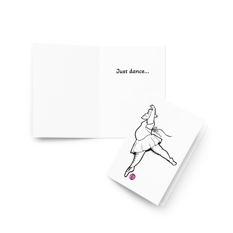 Motivational Greeting Card: Bearlerina Design by Jason G. Layman