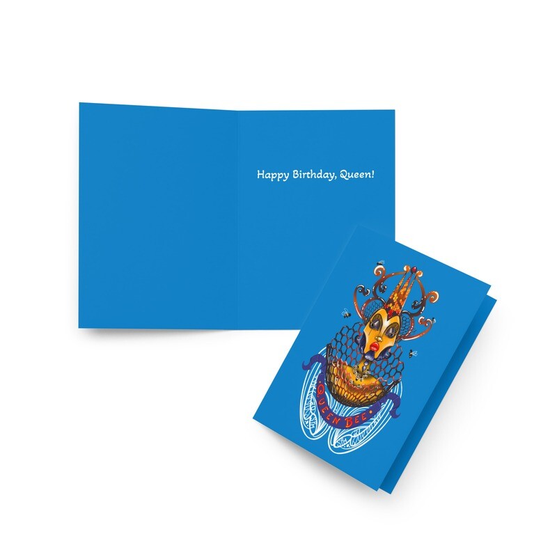 Birthday Greeting Card: Queen Bee Design by Spencer P. Meyers