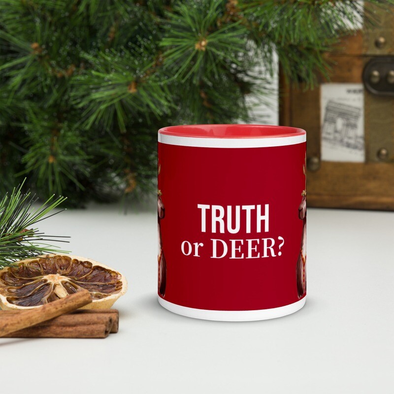 Truth or Deer Coffee or Tea Mug with Color Inside