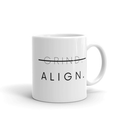 ALIGN white glossy mug