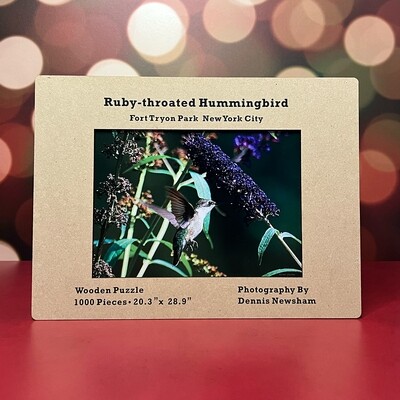 Ruby-throated Hummingbird Wooden Puzzle