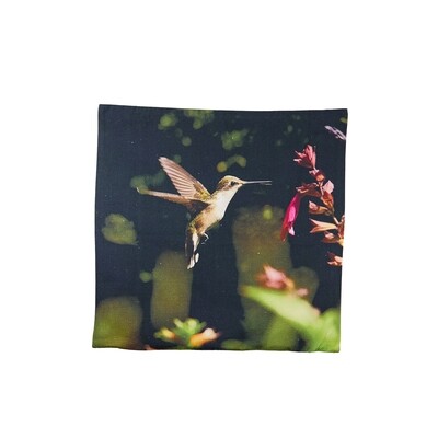 Pillow Cover - Ruby-throated Hummingbird