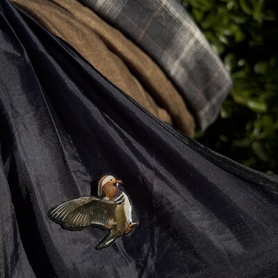 Metal Lapel Pin -Mandarin Duck