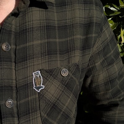 Metal Lapel Pin - Flaco the Eurasian Eagle-Owl