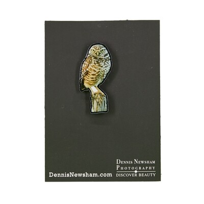 Metal Lapel Pins - Burrowing Owl