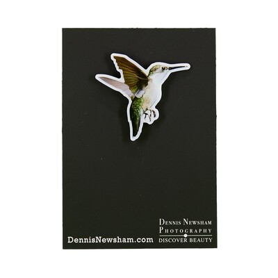 Metal Lapel Pin - Ruby-throated Hummingbird