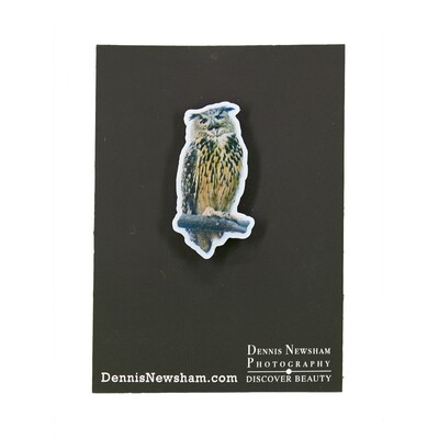 Metal Lapel Pin - Flaco the Eurasian Eagle-Owl