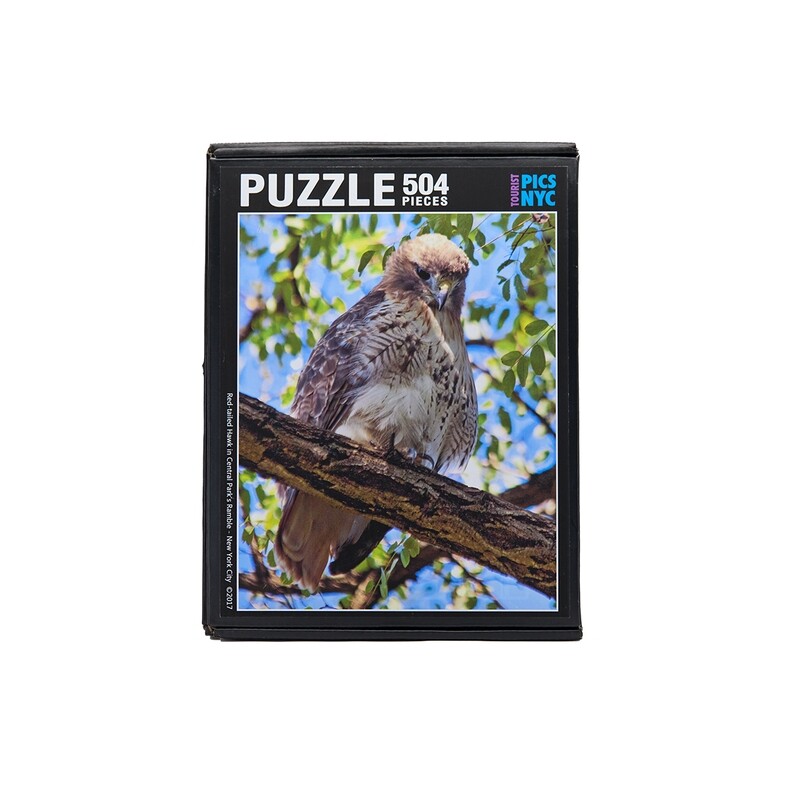 Red-tailed Hawk 504 piece puzzle – Central Park NYC wildlife photography by Dennis Newsham