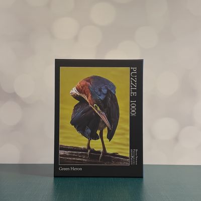 Green Heron wildlife puzzle, 1000 pieces, Clove Lake Park Staten Island 
