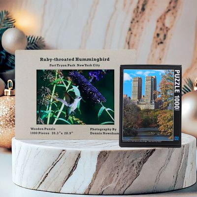 Ruby-throated Hummingbird Wooden Puzzle Ruby-throated Hummingbird Wooden Puzzle