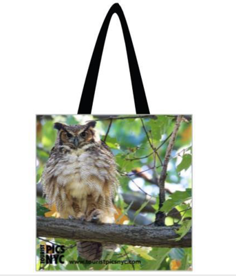 Horned Owl Tote Bag 16 x 16