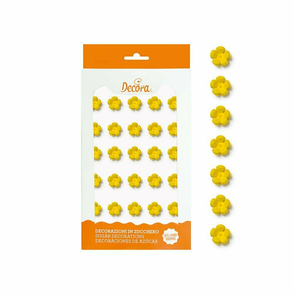 Fiorellini in zucchero piccoli - giallo