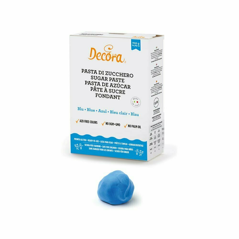 Pasta di zucchero 700 g - blu