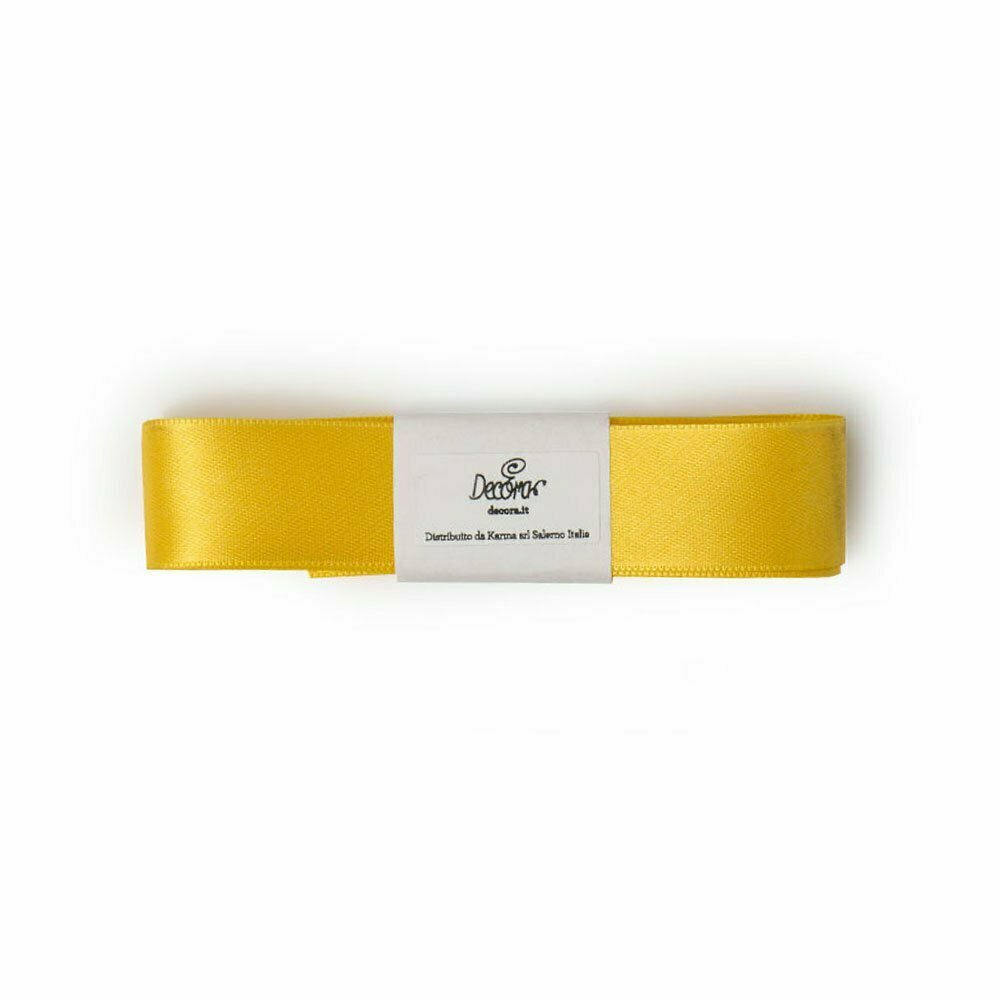 Matassina in doppio raso - giallo 2,5 cm x 3 m