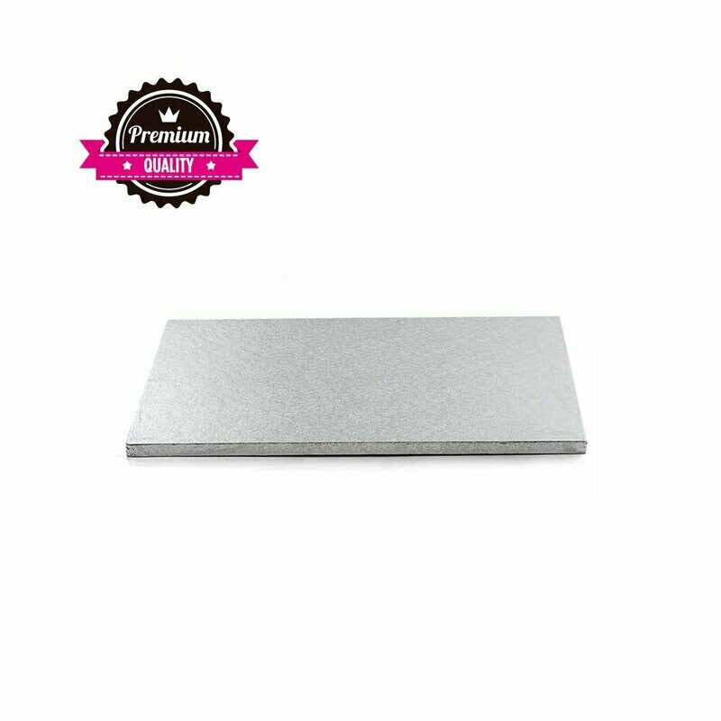 Sottotorta quadrato argentato  - 30 x 30 x 1.2h  cm