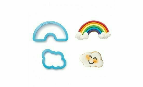 Set di tagliabiscotti - arcobaleno e nuvola