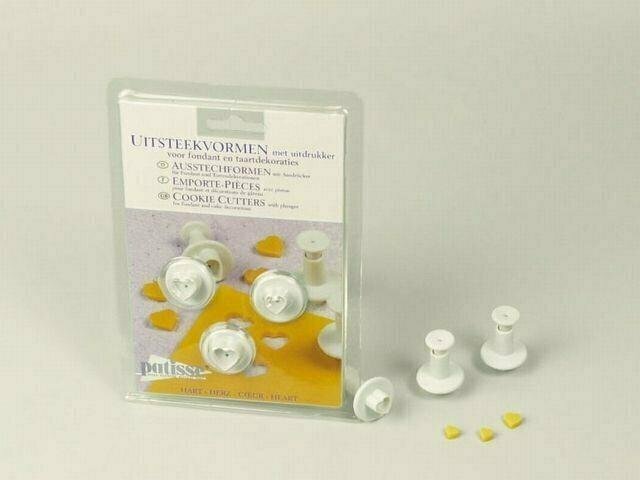 Set di 3 tagliabiscotti a espulsione  -  cuore