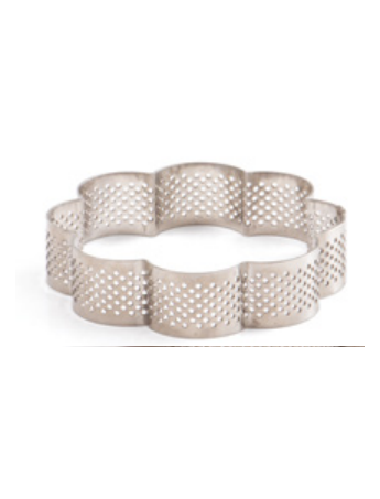 Anello microforato a fiore  - 16 x 3,5 cm